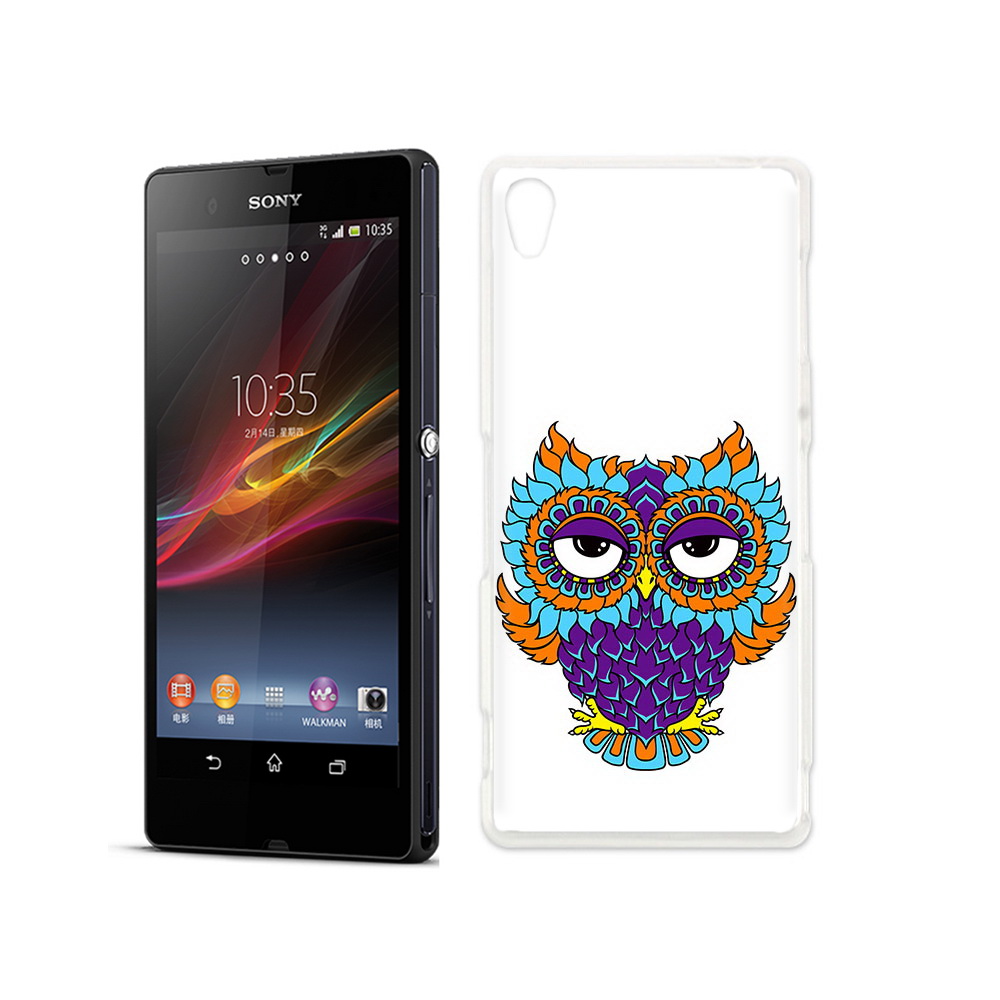 

Чехол MyPads Tocco для Sony Xperia Z Цветная сова, Прозрачный, Tocco
