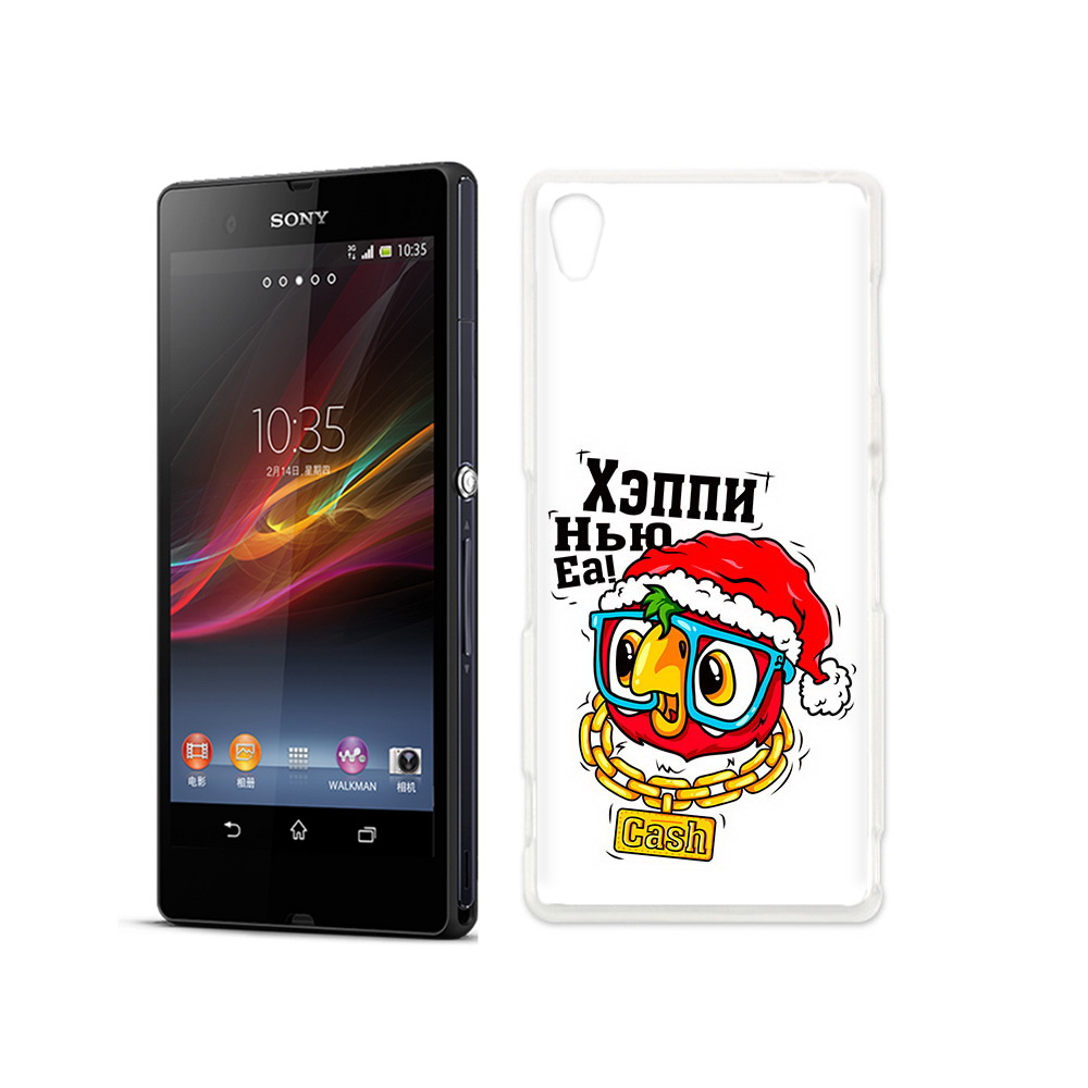 

Чехол MyPads Tocco для Sony Xperia Z Хэппи нью еа, Прозрачный, Tocco