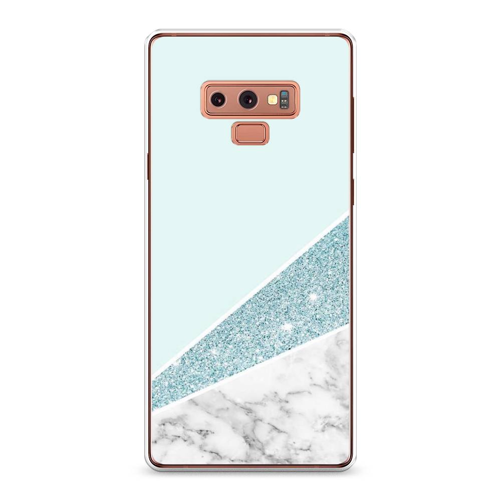 

Чехол Awog на Samsung Galaxy Note 9 "Мрамор с голубыми блестками", Голубой;белый, 26350-3