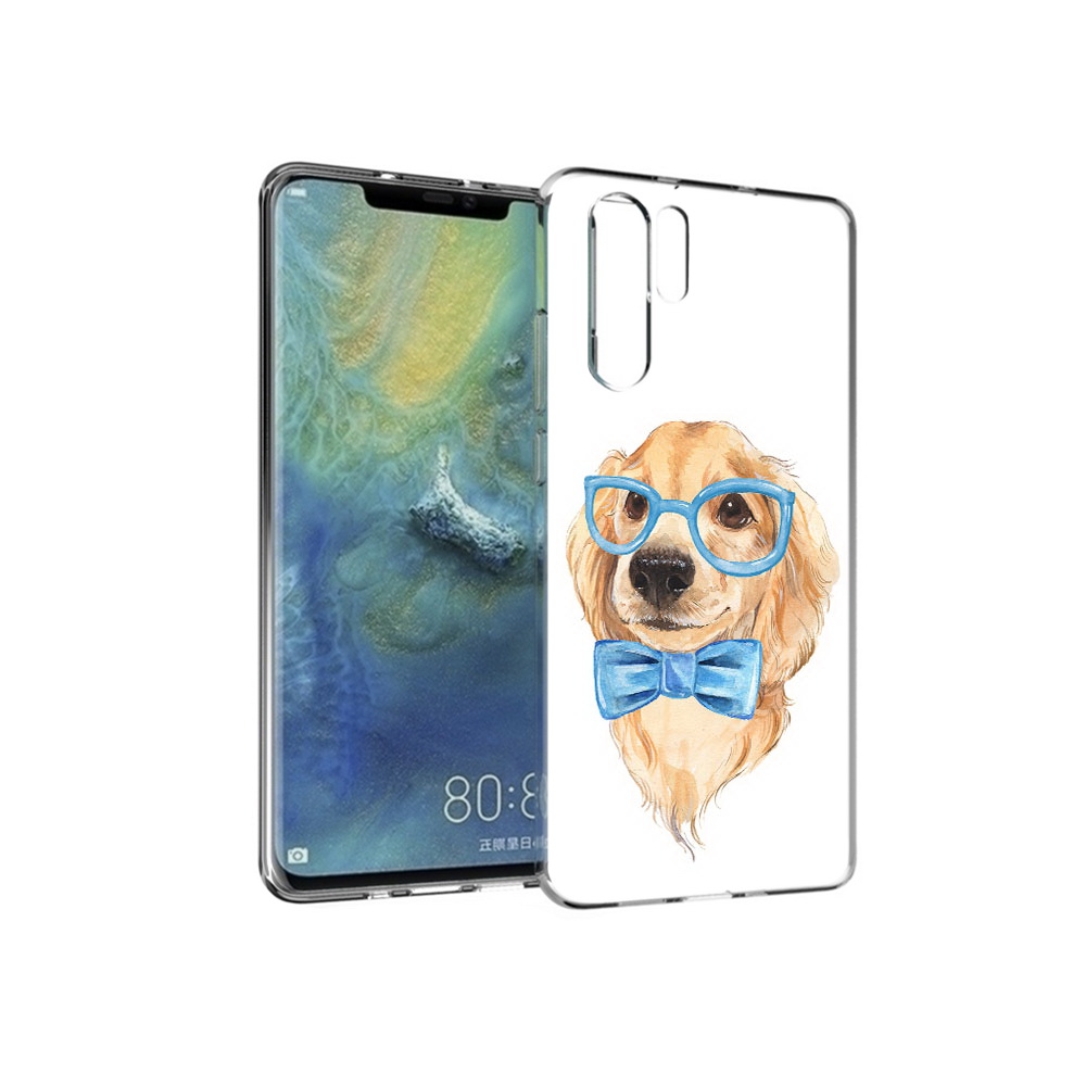 

Чехол MyPads Tocco для Huawei P30 Pro Собака интеллигент, Прозрачный, Tocco