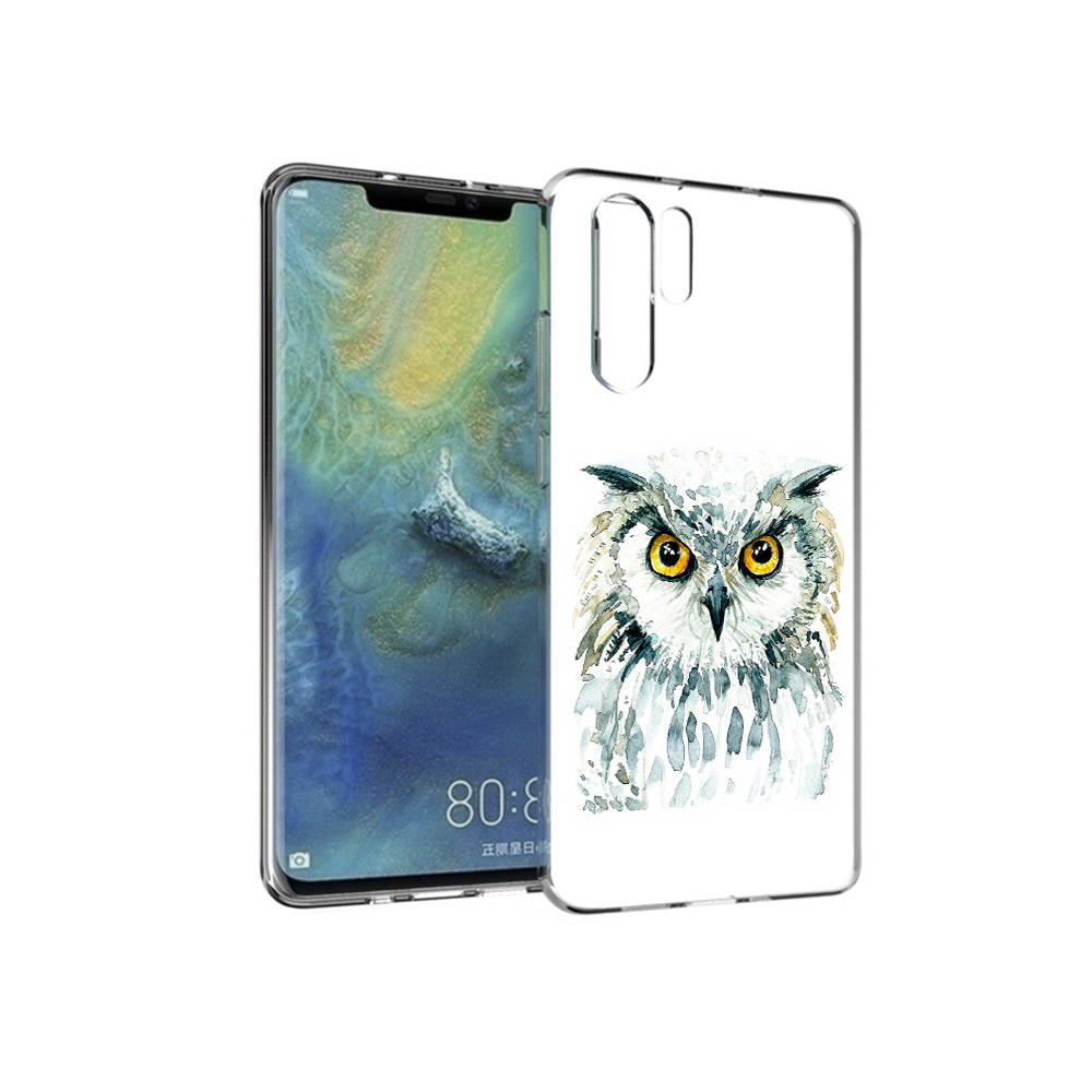 

Чехол MyPads Tocco для Huawei P30 Pro Серьезная сова, Прозрачный, Tocco