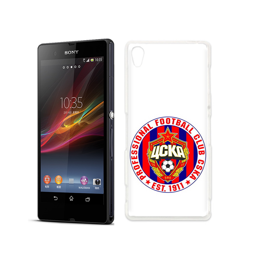 

Чехол MyPads Tocco для Sony Xperia Z ФК ЦСК логотип, Прозрачный, Tocco