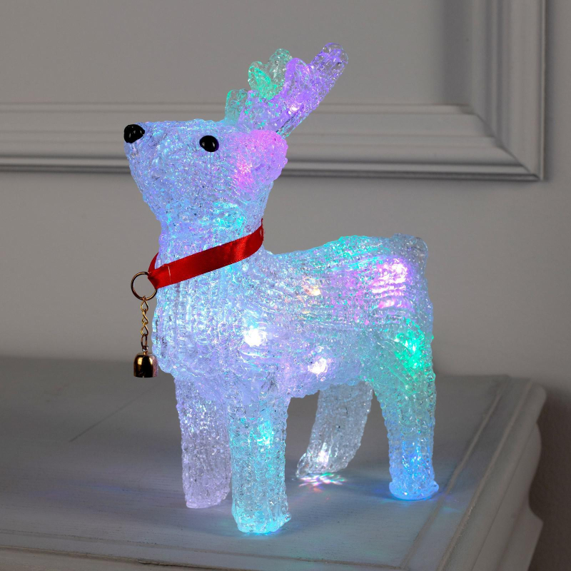 

Световая фигура Luazon Lighting Олень с колокольчиком 5037529 разноцветный/RGB, Олень с колокольчиком