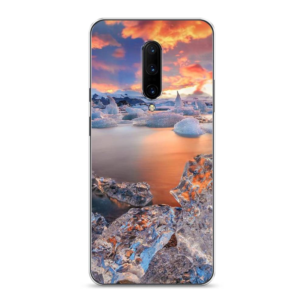 

Чехол на OnePlus 7 Pro "Ледники", Синий;оранжевый, 150850-2