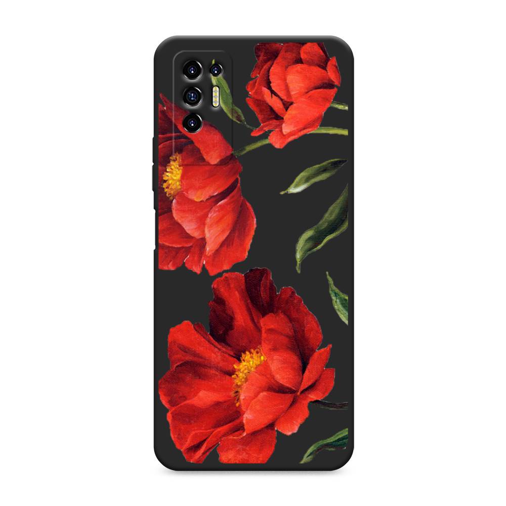 

Чехол Awog на Tecno Pova 2 "Красные маки", Разноцветный, 300552-1