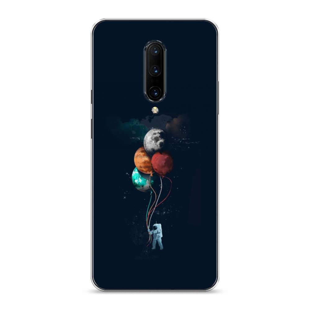 

Чехол на OnePlus 7 Pro "Космонавт с шариками", Разноцветный, 150850-4