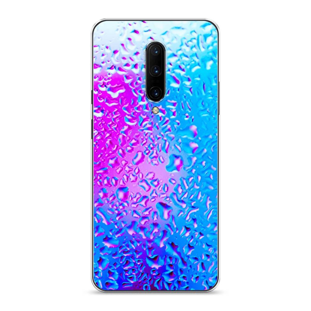

Чехол на OnePlus 7 Pro "Капли на стекле", Голубой;розовый, 150850-3