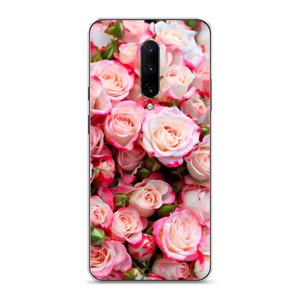 

Чехол на OnePlus 7 Pro "Много роз", Розовый, 150850-2