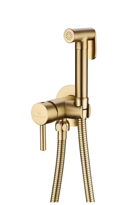 Гигиенический душ скрытого монтажа Grocenberg GB001MG золото матовое формы для наращивания ногтей узкие 50 шт золотистый
