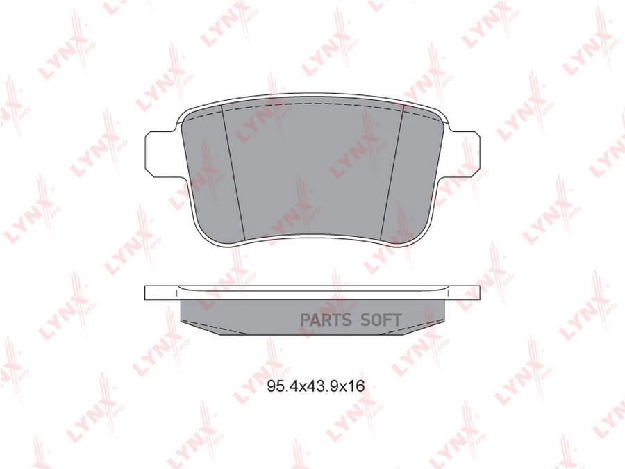 

Колодки торм.задн.RENAULT KANGOO 02/08> 1шт LYNXAUTO 'BD6319