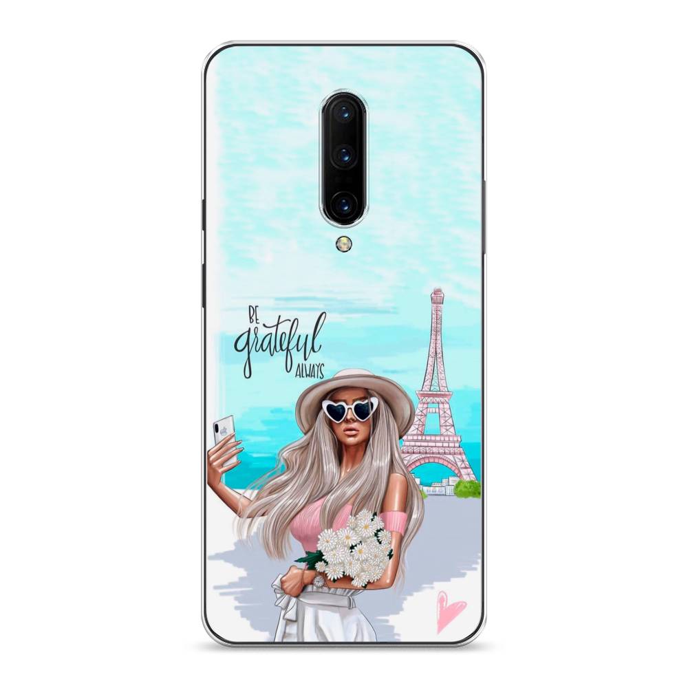 

Чехол на OnePlus 7 Pro "Селфи Париж", Голубой;бежевый, 150850-6