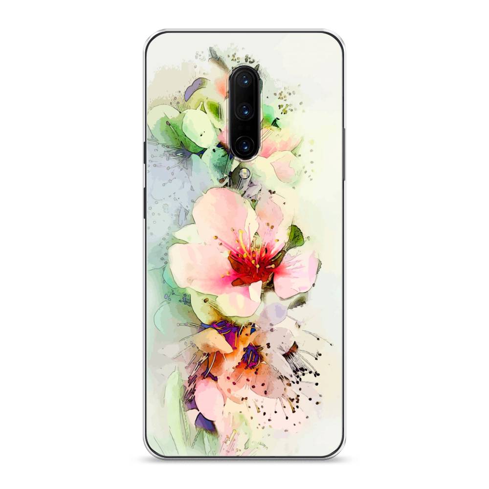 

Чехол на OnePlus 7 Pro "Нежные цветы", Зеленый;розовый, 150850-2