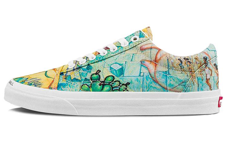 

Кеды унисекс Vans MOCA x Old Skool голубые 35 EU, Голубой, MOCA x Old Skool