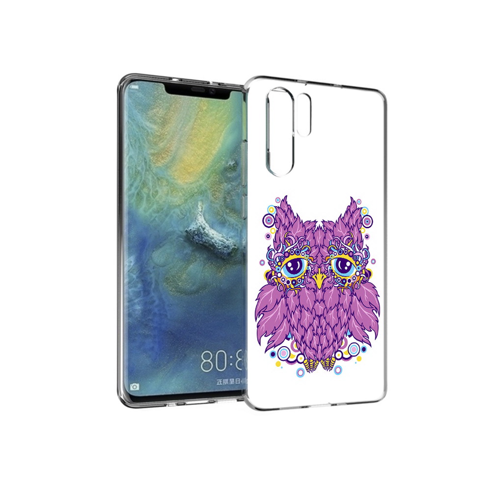 

Чехол MyPads Tocco для Huawei P30 Pro Розовая сова, Прозрачный, Tocco