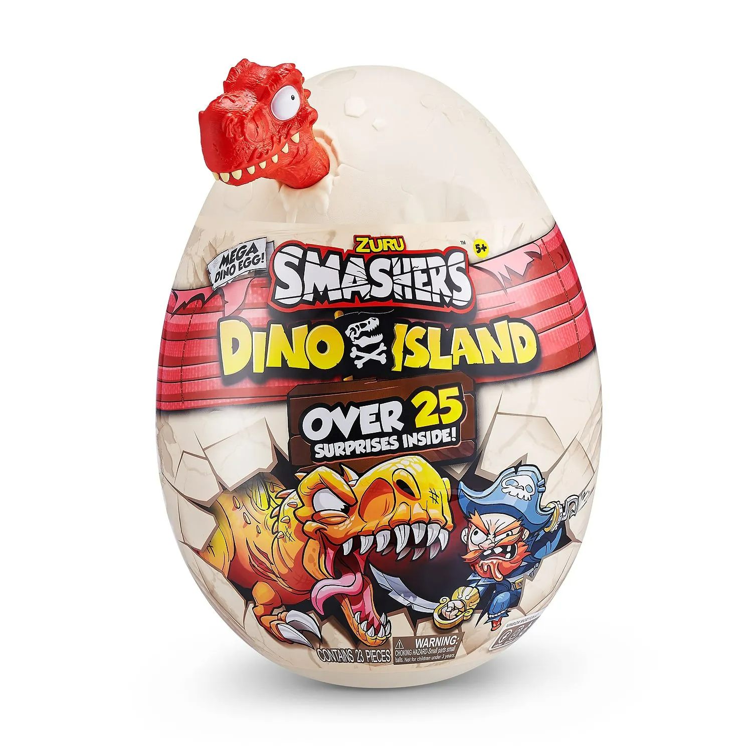 Игровой набор ZURU Smashers Остров динозавров большой, красный 7487 игровой набор zuru smashers dino island большое яйцо 25 сюрпризов 7487