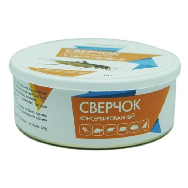 

Корм для рептилий AQUAMENU Сверчок консервированный, 40 г