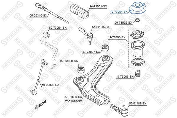 

Опора амортизатора Stellox 1273004SX