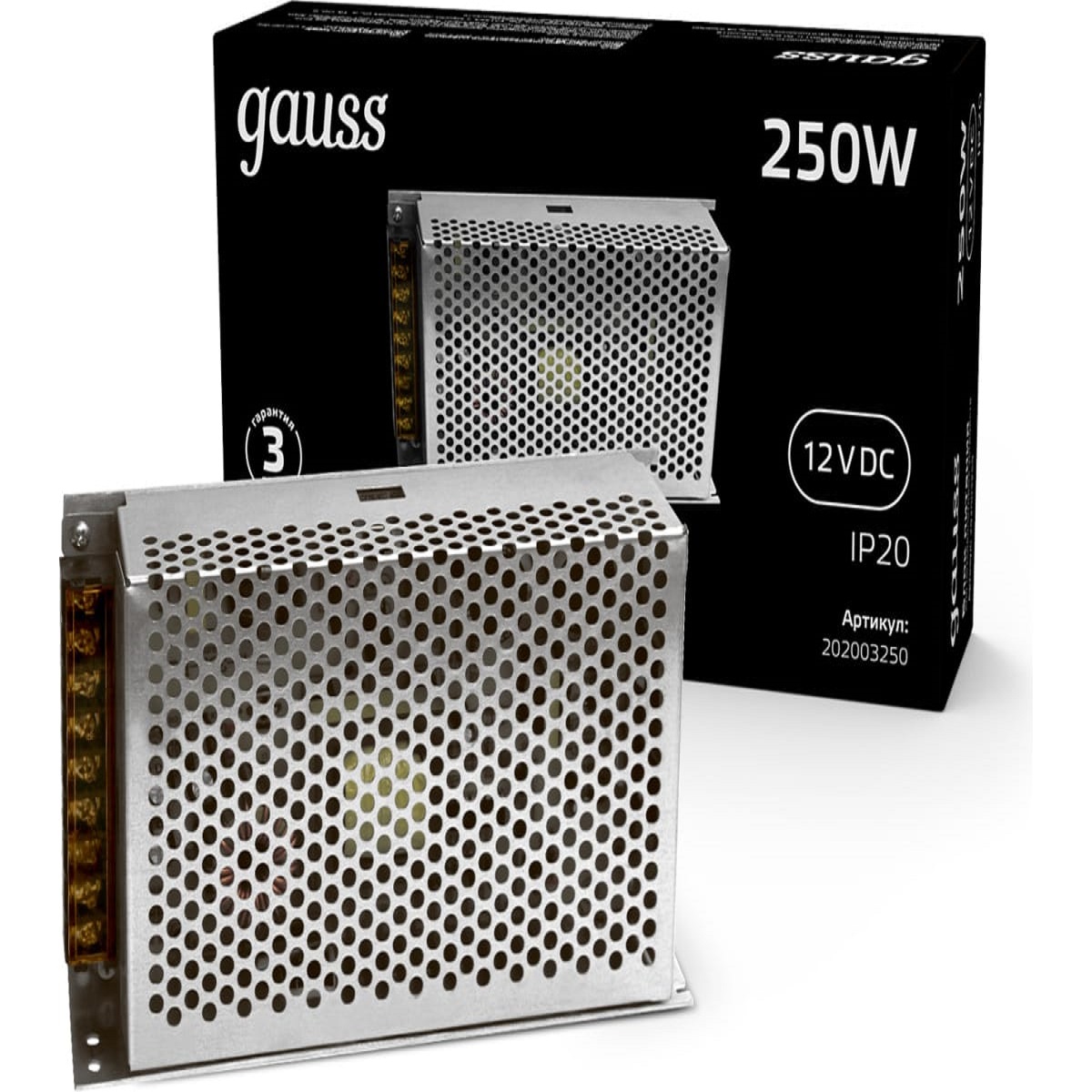 Блок питания Gauss LED STRIP PS 202003250