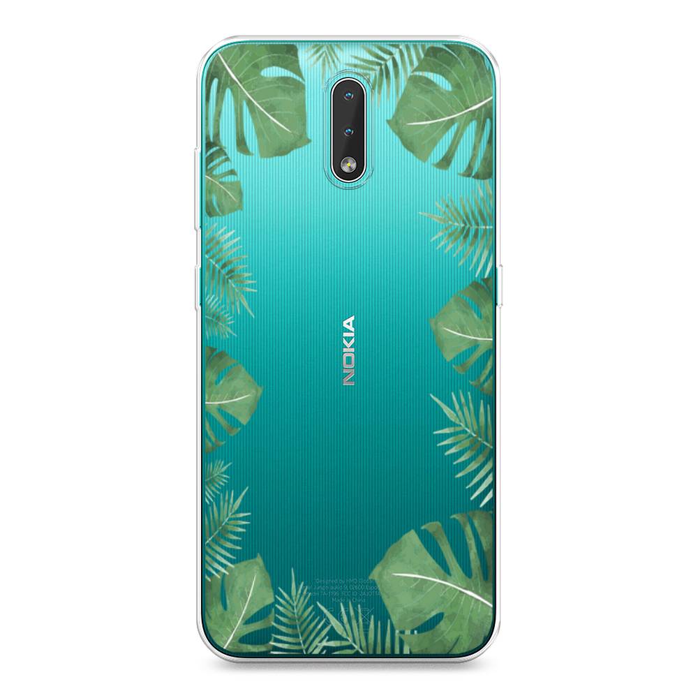 

Чехол Awog на Nokia 2.3 / Нокиа 2.3 "Листья папоротника рамка", Зеленый, 123250-8