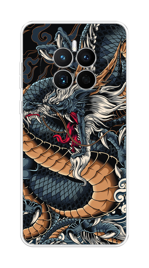 

Чехол на Huawei Mate 50 "Japanese Dragon", Коричневый;черный;синий, 6109850-1