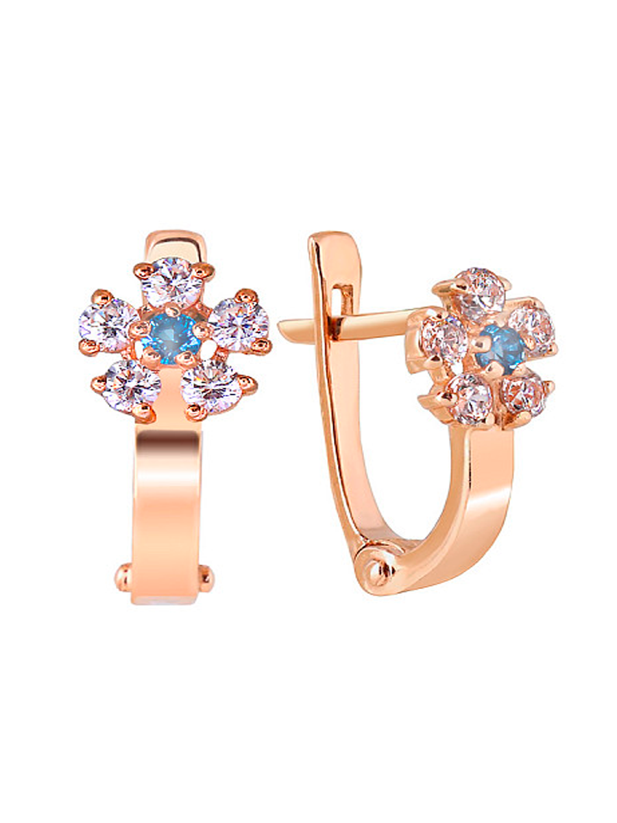 Серьги из золота Azade 12-0570, фианит