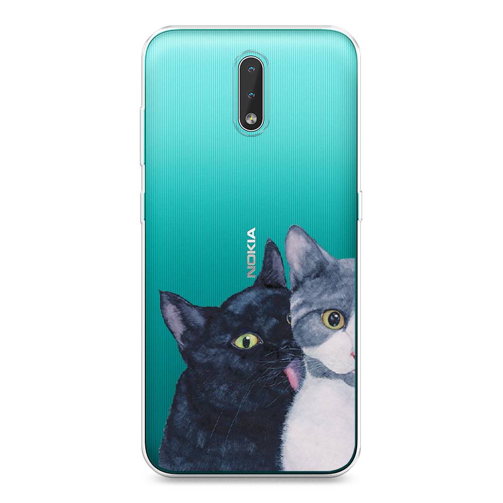 

Чехол Awog на Nokia 2.3 / Нокиа 2.3 "Кошачья любовь", Синий, 123250-1