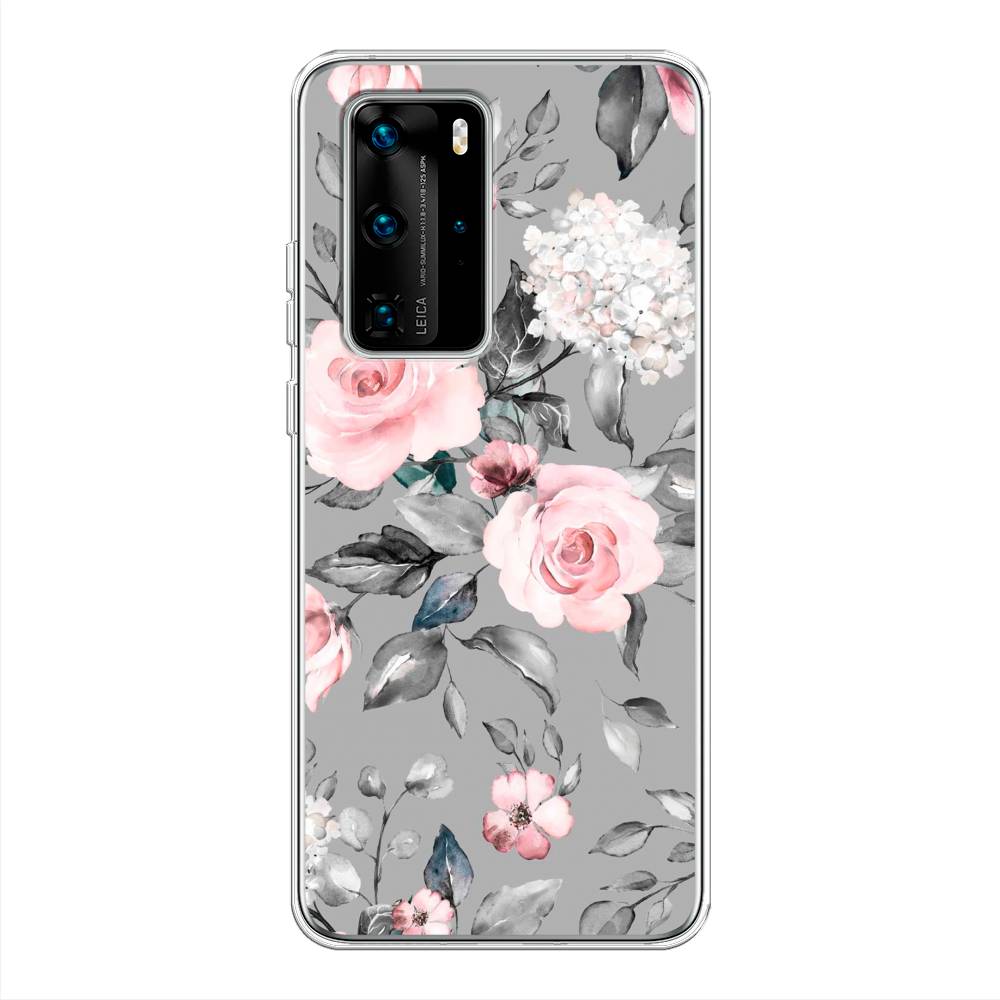 

Чехол Awog "Розы на сером" для Huawei P40 Pro, 610950-8