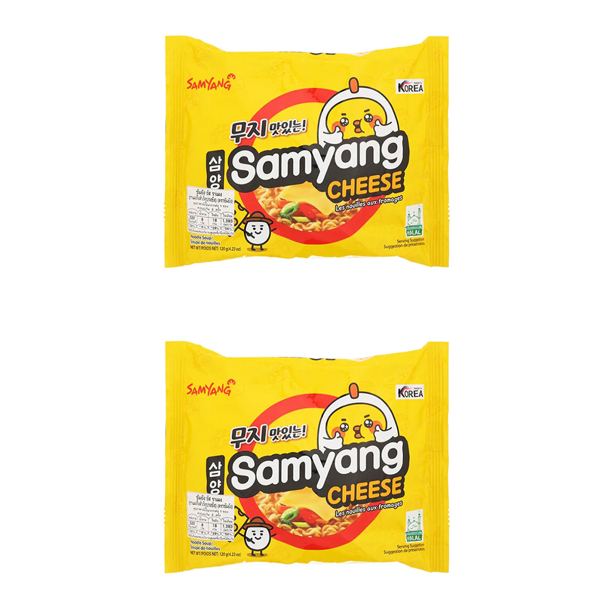 

Лапша быстрого приготовления Samyang Чиз Рамен с сыром, 2 шт по 120 г