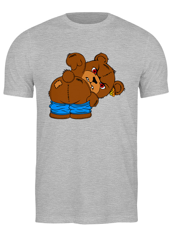 

Футболка мужская Printio happy bear серая M, Серый, happy bear
