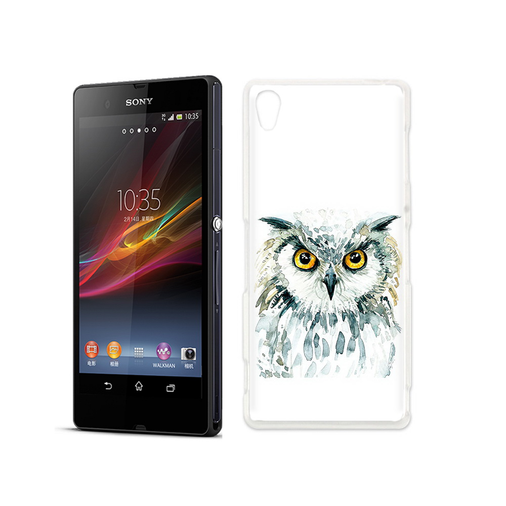 

Чехол MyPads Tocco для Sony Xperia Z Серьезная сова, Прозрачный, Tocco