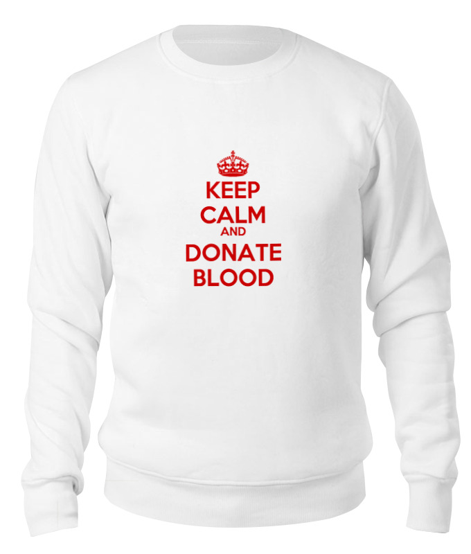 

Свитшот унисекс Printio Keep calm art белый XS, Keep calm art