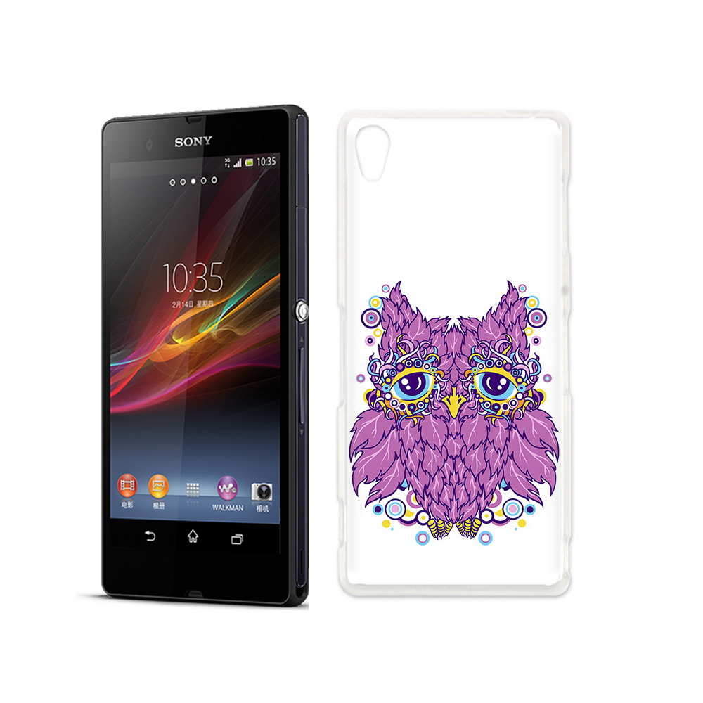 

Чехол MyPads Tocco для Sony Xperia Z Розовая сова, Прозрачный, Tocco