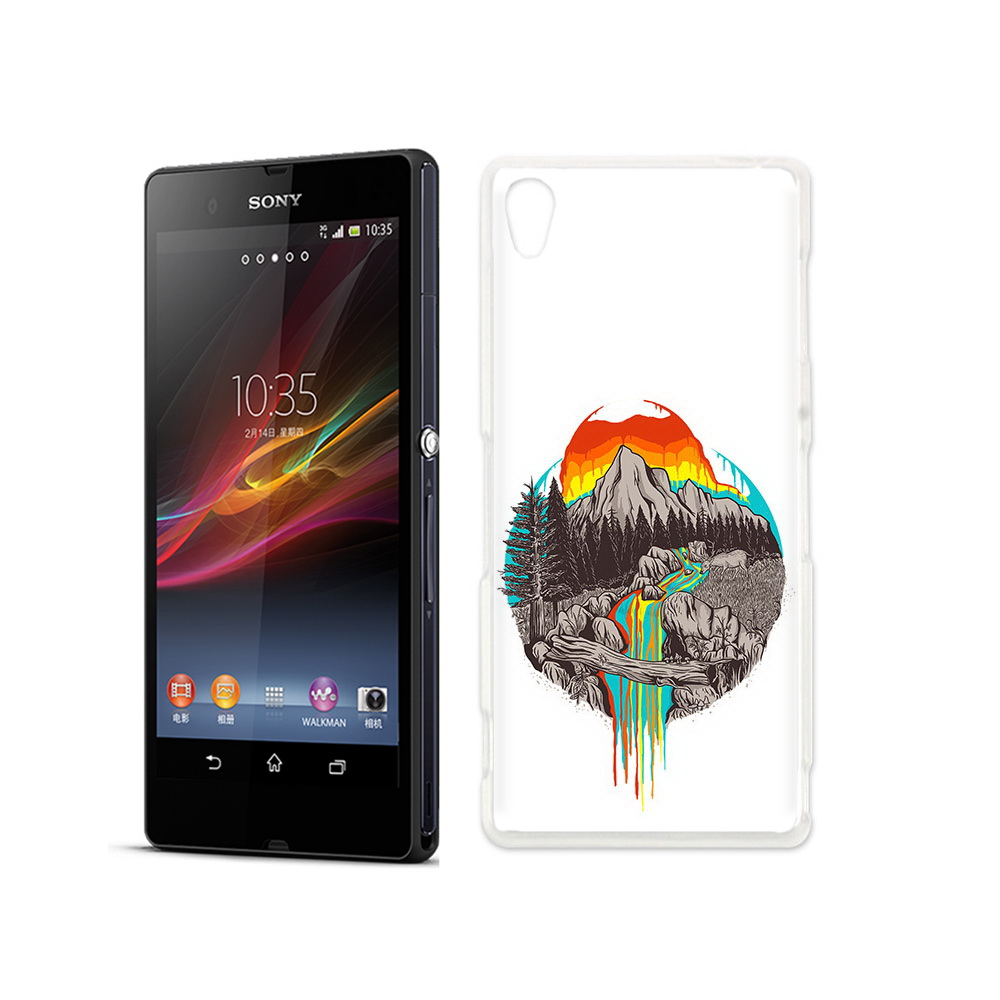 

Чехол MyPads Tocco для Sony Xperia Z Радужный водопад, Прозрачный, Tocco
