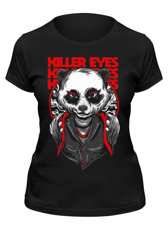 

Футболка женская Printio killer eyes черная M, Черный, killer eyes