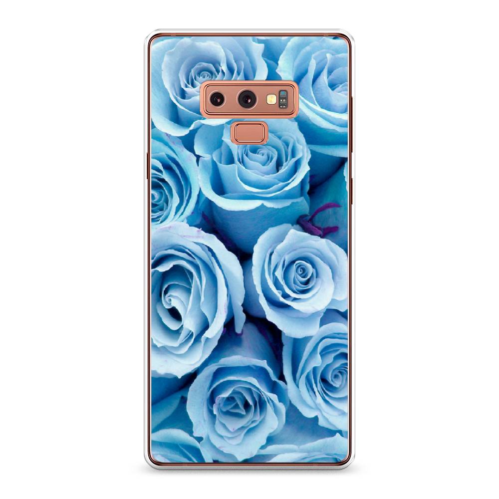 

Чехол Awog на Samsung Galaxy Note 9 "Лазурные розы", Голубой, 26350-8