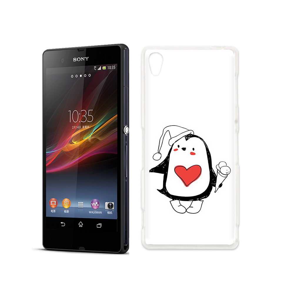 

Чехол MyPads Tocco для Sony Xperia Z Пингвин с мороженым, Прозрачный, Tocco