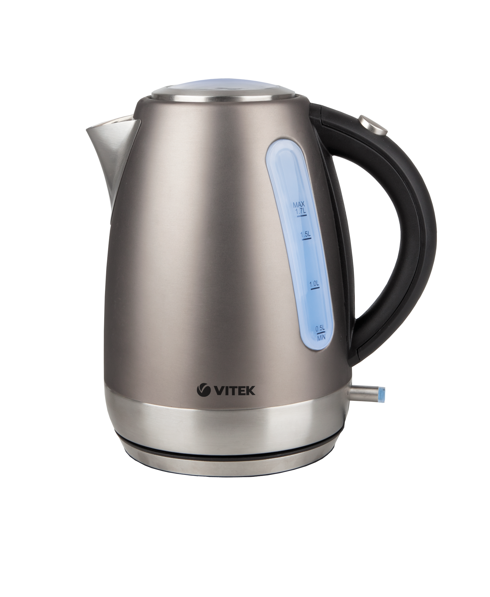 Чайник электрический VITEK VT-7025 1.7 л серебристый чайник электрический caso wk 2100 1 2 л серебристый