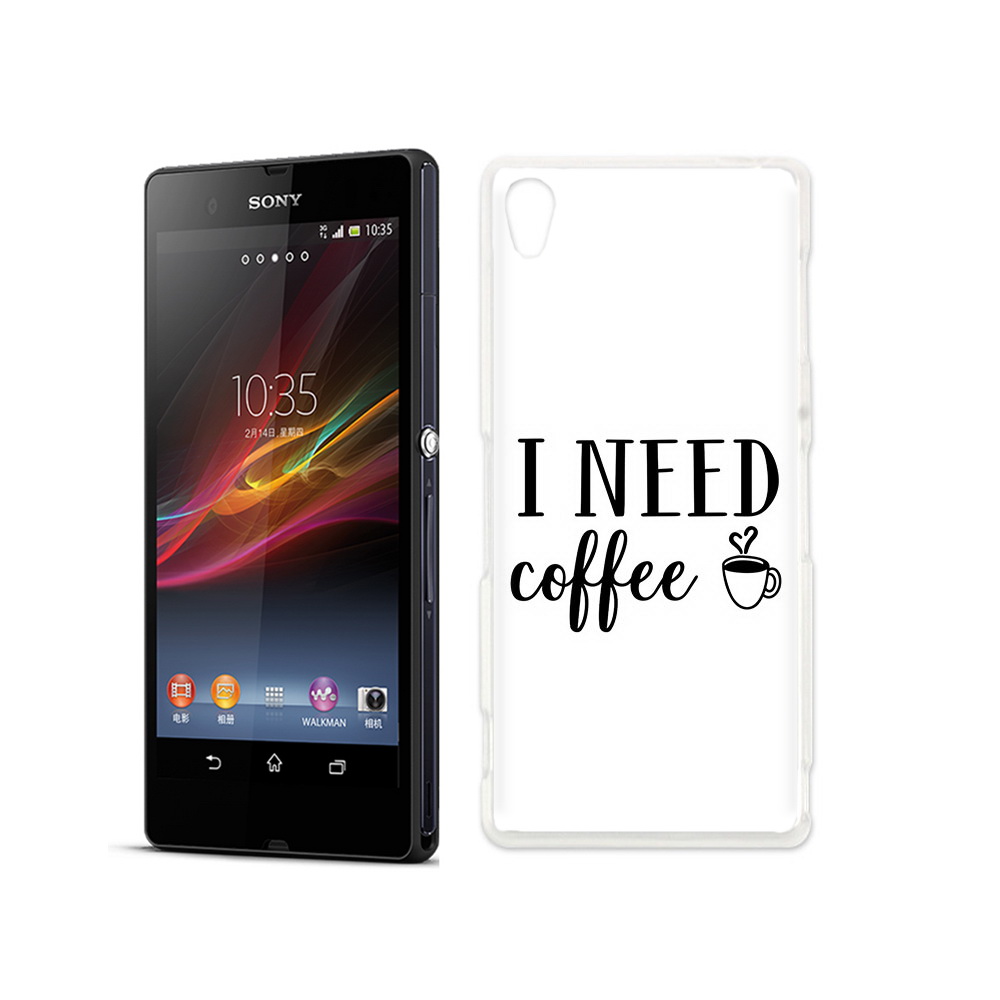 

Чехол MyPads Tocco для Sony Xperia Z Мне нужен кофе, Прозрачный, Tocco