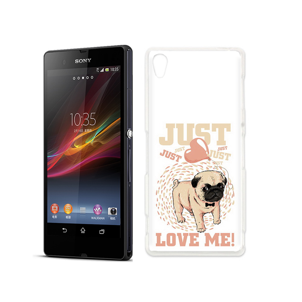 

Чехол MyPads Tocco для Sony Xperia Z Люби меня, Прозрачный, Tocco