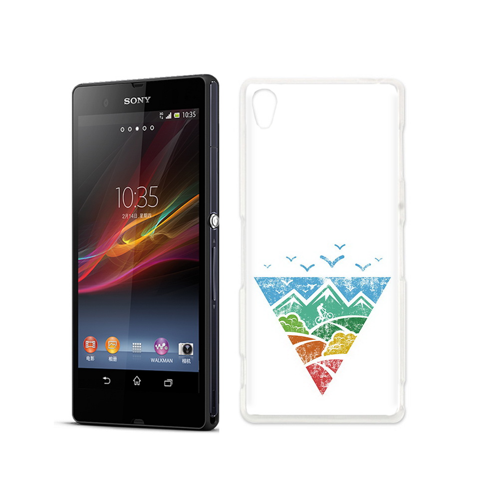 

Чехол MyPads Tocco для Sony Xperia Z Лес земля море чайки, Прозрачный, Tocco