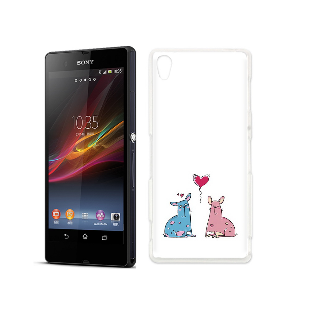 

Чехол MyPads Tocco для Sony Xperia Z Лама любовь, Прозрачный, Tocco