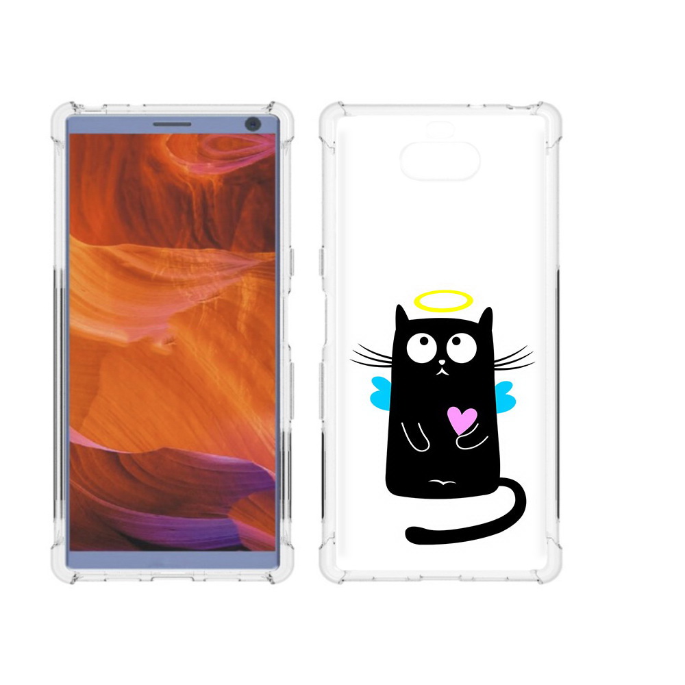

Чехол MyPads Tocco для Sony Xperia 10 Plus Кот ангелок, Прозрачный, Tocco
