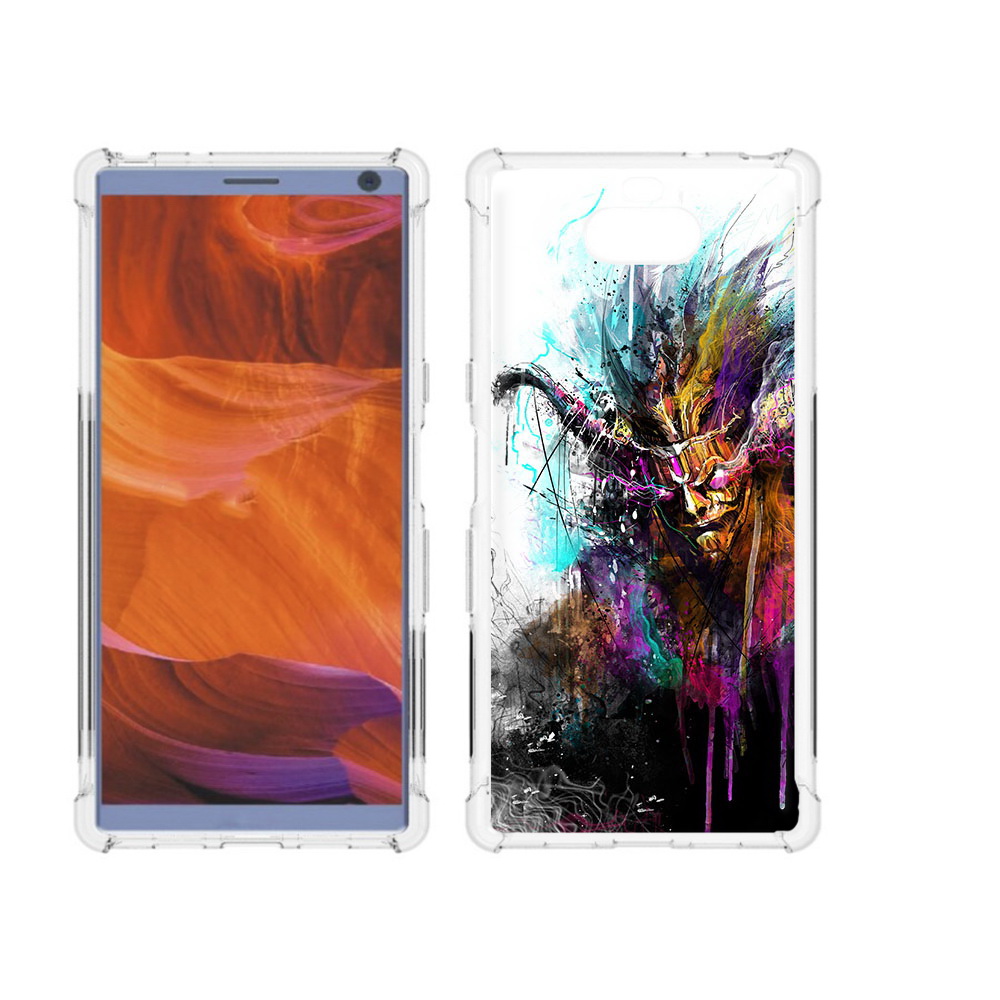 

Чехол MyPads Tocco для Sony Xperia 10 Plus яркий дьявол, Прозрачный, Tocco