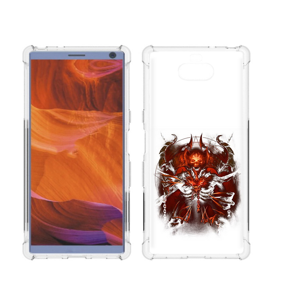 Чехол MyPads Tocco для Sony Xperia 10 Plus яркий демон