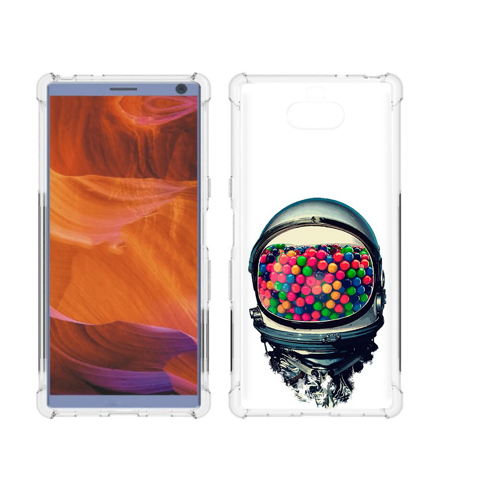 

Чехол MyPads Tocco для Sony Xperia 10 Plus шлем космонавта, Прозрачный, Tocco
