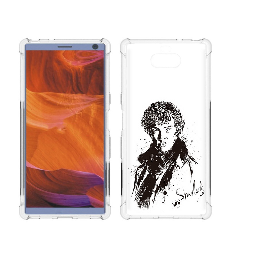 

Чехол MyPads Tocco для Sony Xperia 10 Plus шерлок холмс портрет, Прозрачный, Tocco
