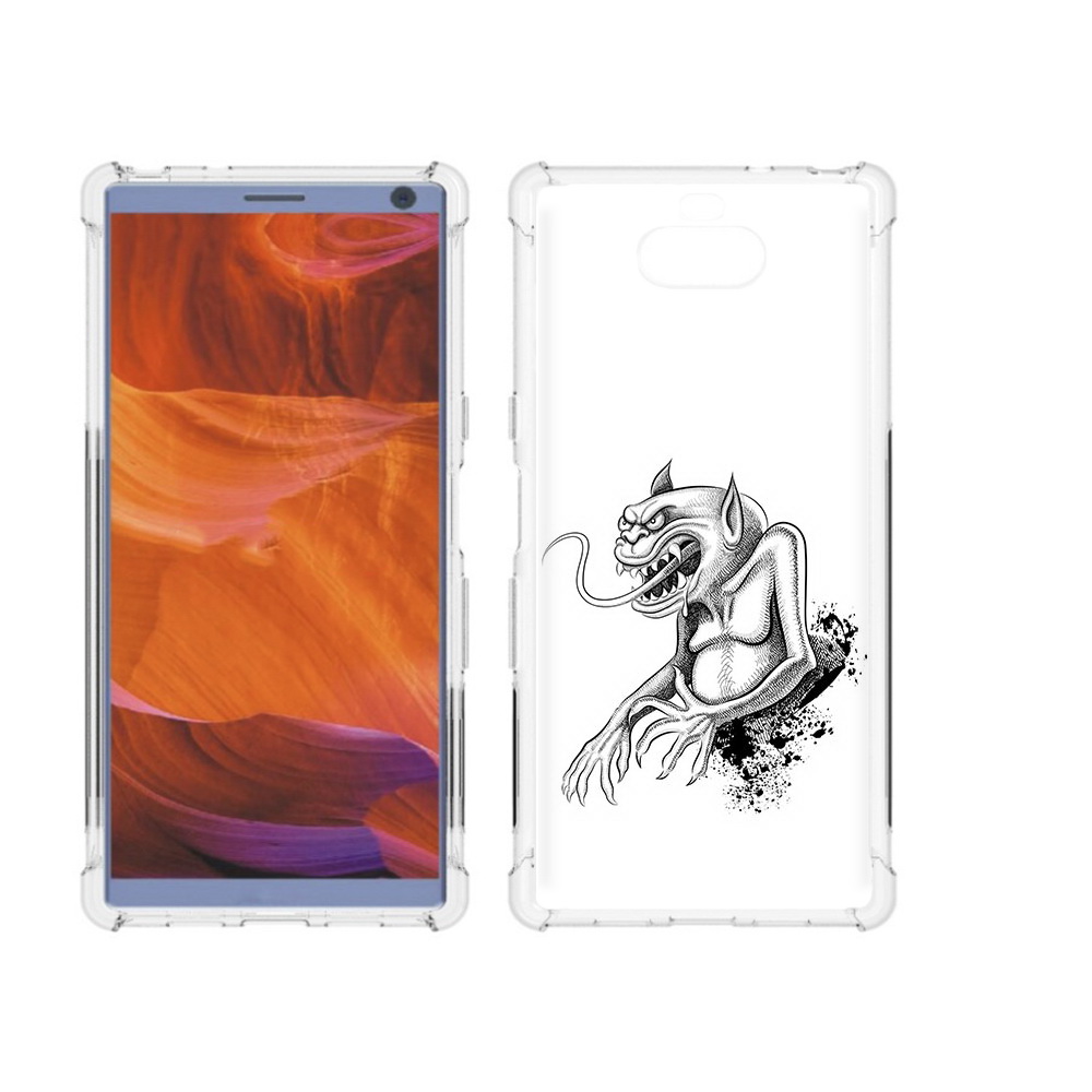 

Чехол MyPads Tocco для Sony Xperia 10 Plus чорт, Прозрачный, Tocco