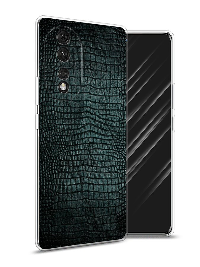 

Чехол Awog на Honor 80 Pro "Черная змея", Черный;серый;голубой, 6120450-3