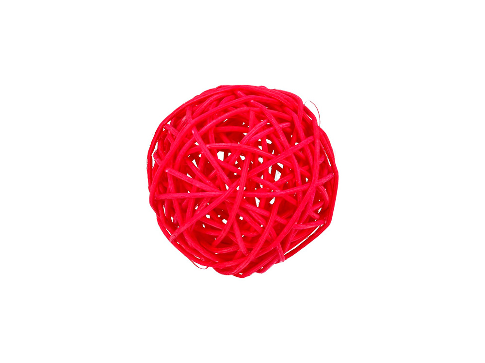 

Шары декоративные из ротанга №12 красные d 7 см, 1 шт., Blumentag BRF-7-12