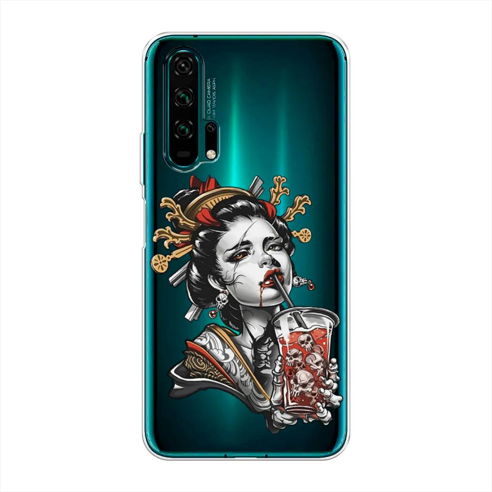 

Чехол для Honor 20 Pro "Опасная гейша", Красный;черный;серый, 69350-4